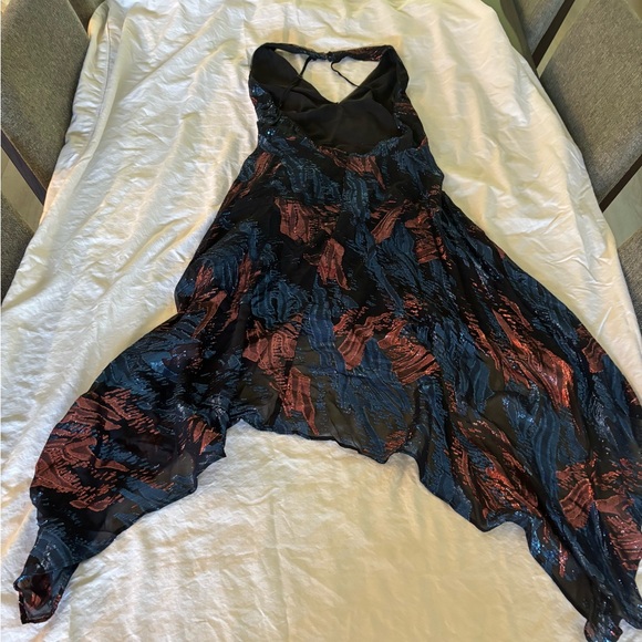 BCBGMaxAzria Black and Blue High Low Dress - Picture 3 of 5